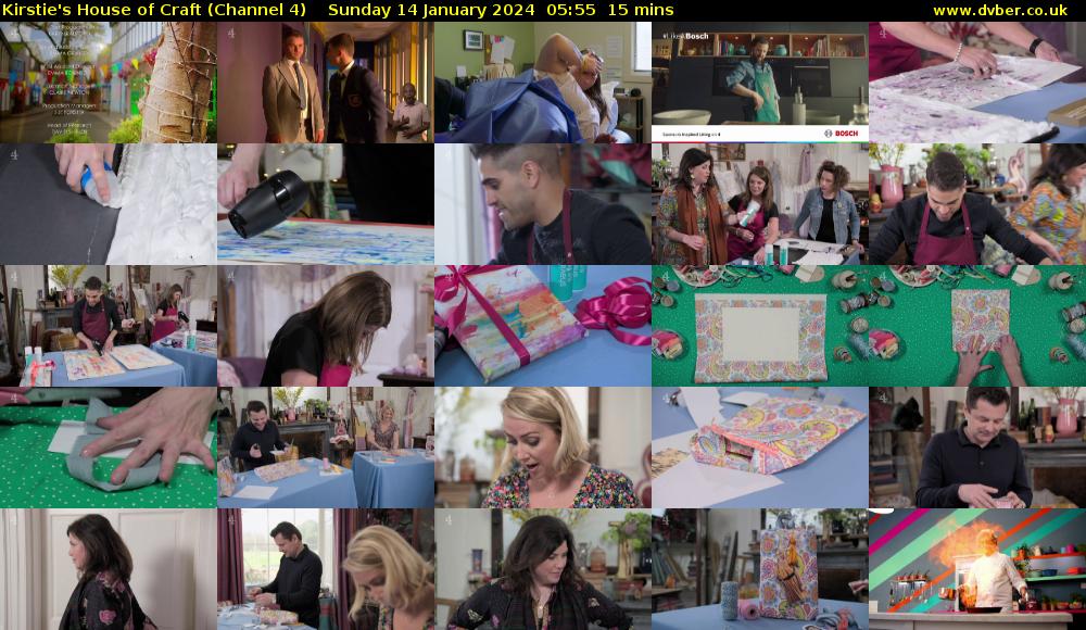 Kirstie's House of Craft (Channel 4) Sunday 14 January 2024 05:55 - 06:10