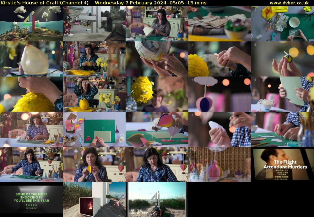 Kirstie's House of Craft (Channel 4) Wednesday 7 February 2024 05:05 - 05:20