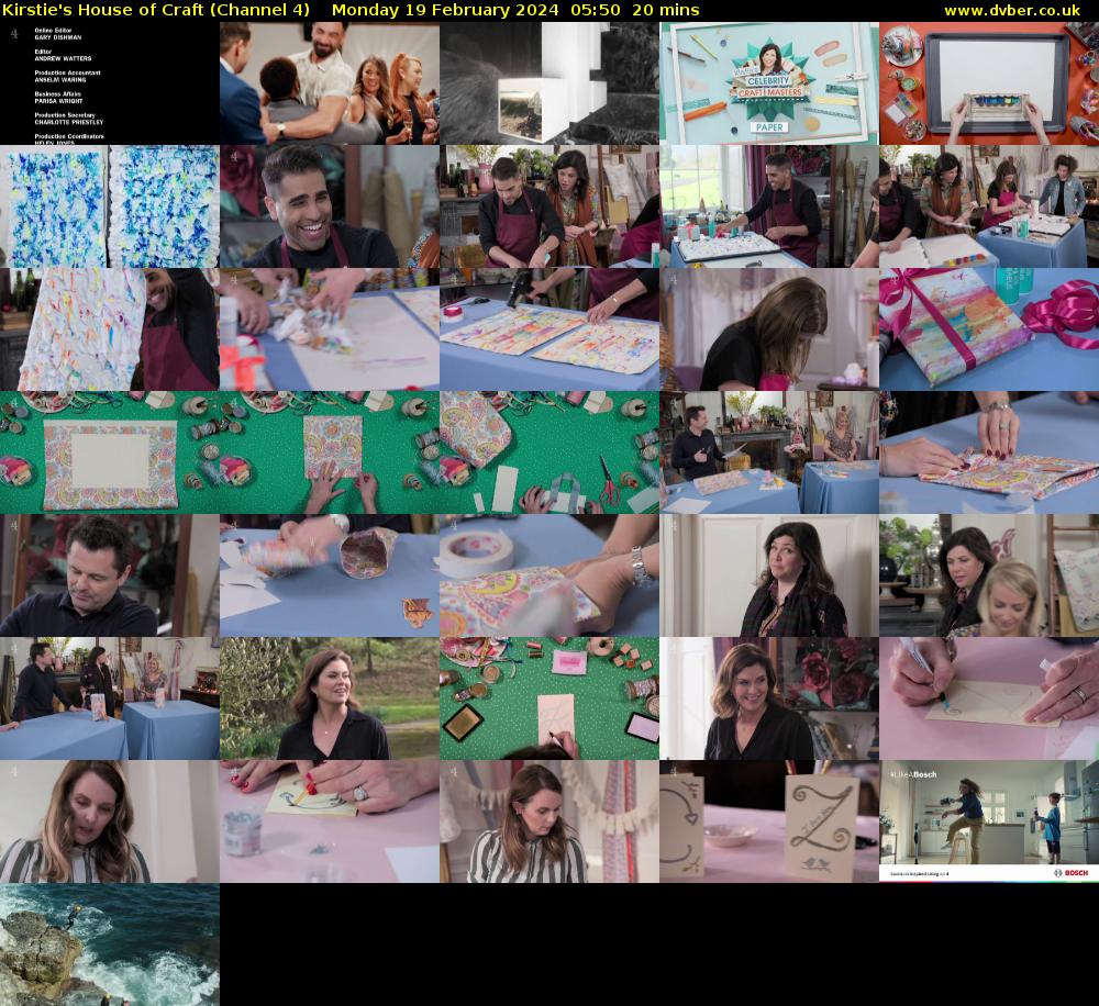 Kirstie's House of Craft (Channel 4) Monday 19 February 2024 05:50 - 06:10