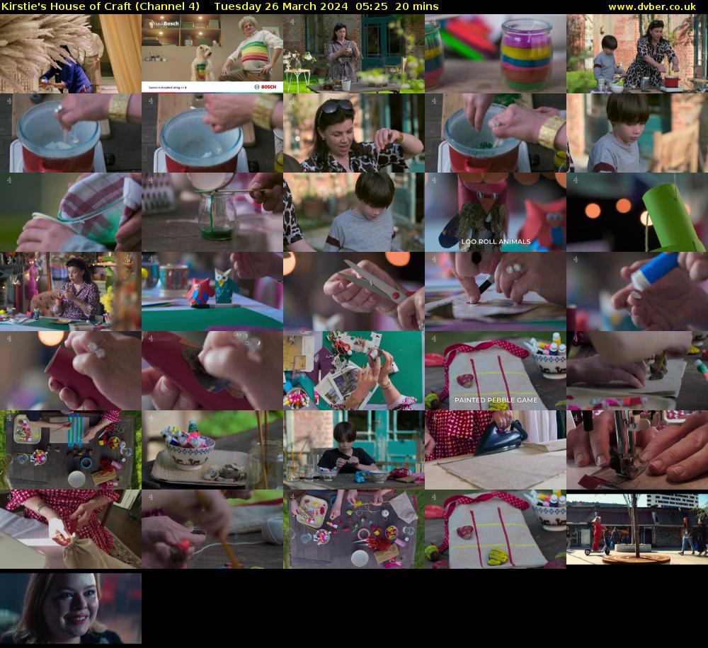 Kirstie's House of Craft (Channel 4) Tuesday 26 March 2024 05:25 - 05:45