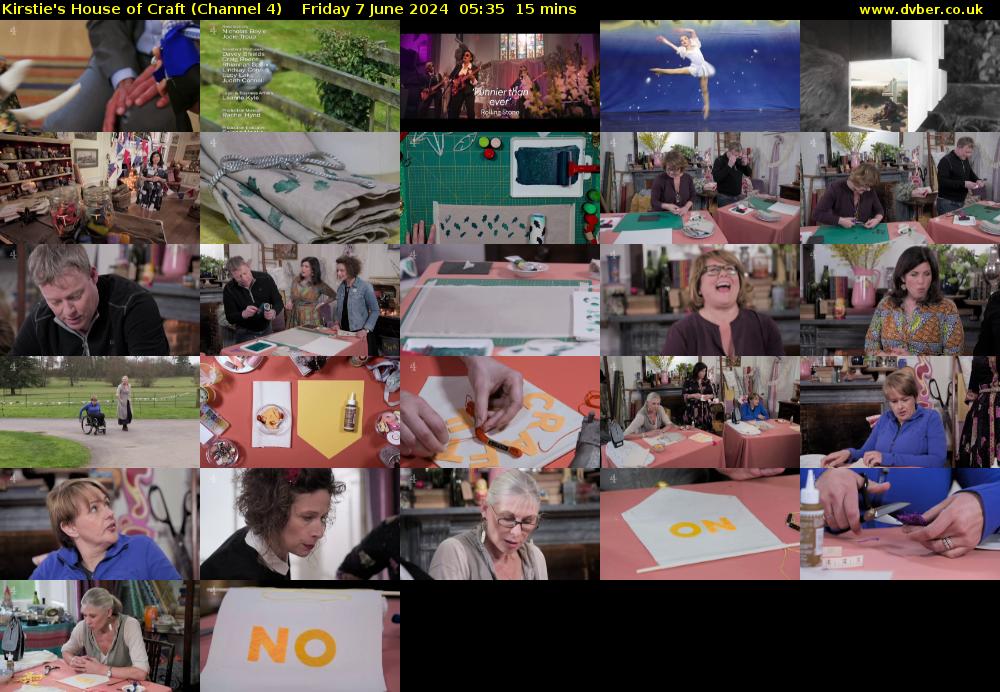 Kirstie's House of Craft (Channel 4) Friday 7 June 2024 05:35 - 05:50