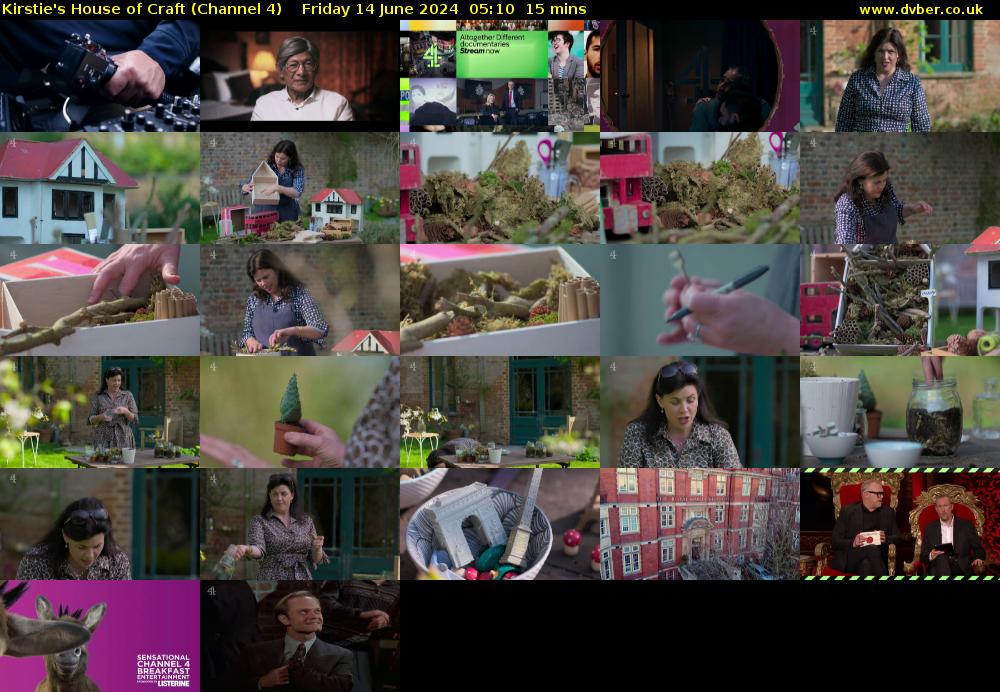 Kirstie's House of Craft (Channel 4) Friday 14 June 2024 05:10 - 05:25