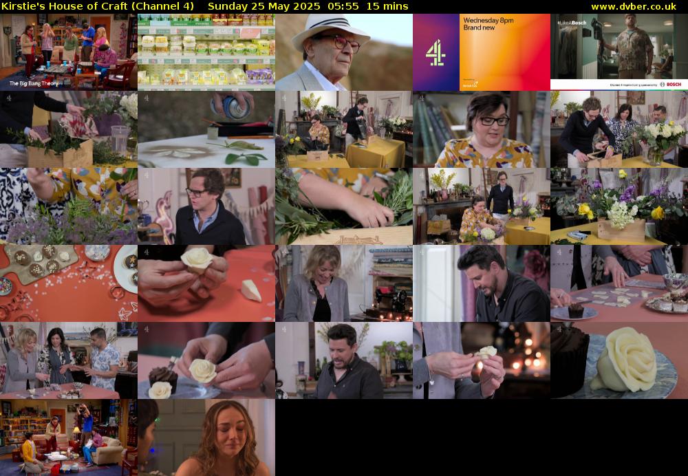 Kirstie's House of Craft (Channel 4) Sunday 25 May 2025 05:55 - 06:10