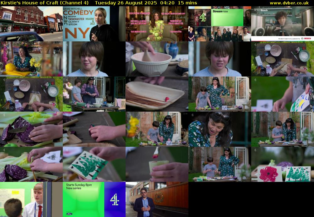 Kirstie's House of Craft (Channel 4) Tuesday 26 August 2025 04:20 - 04:35