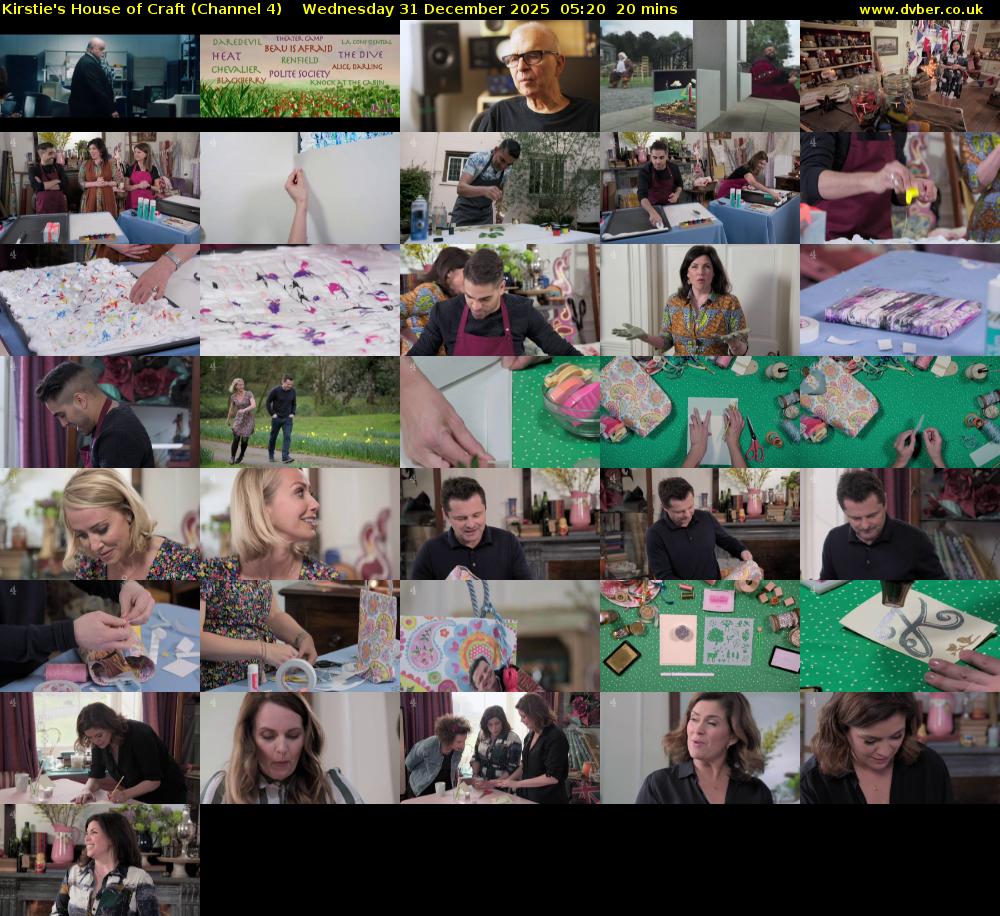 Kirstie's House of Craft (Channel 4) Wednesday 31 December 2025 05:20 - 05:40