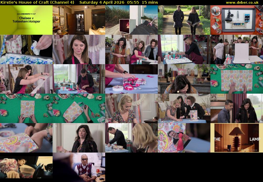 Kirstie's House of Craft (Channel 4) Saturday 4 April 2026 05:55 - 06:10