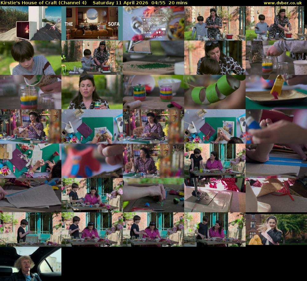 Kirstie's House of Craft (Channel 4) Saturday 11 April 2026 04:55 - 05:15