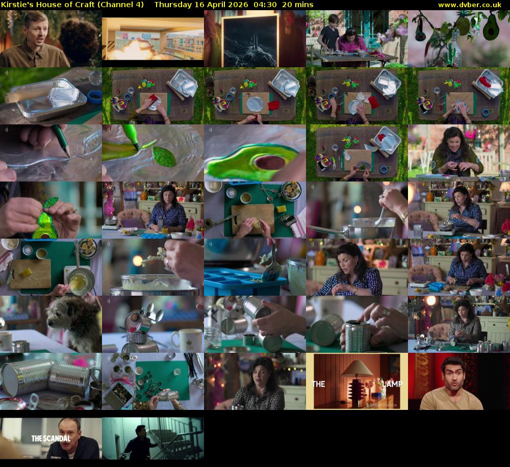 Kirstie's House of Craft (Channel 4) Thursday 16 April 2026 04:30 - 04:50