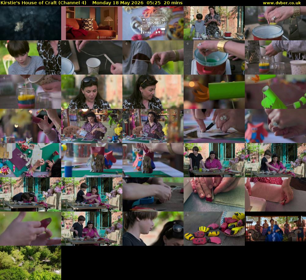 Kirstie's House of Craft (Channel 4) Monday 18 May 2026 05:25 - 05:45