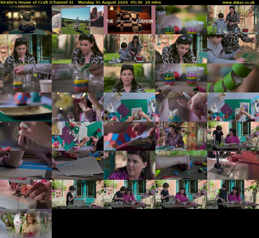 Kirstie's House of Craft (Channel 4) Monday 31 August 2026 05:30 - 05:50