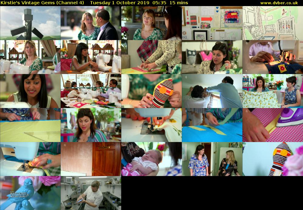 Kirstie's Vintage Gems (Channel 4) Tuesday 1 October 2019 05:35 - 05:50