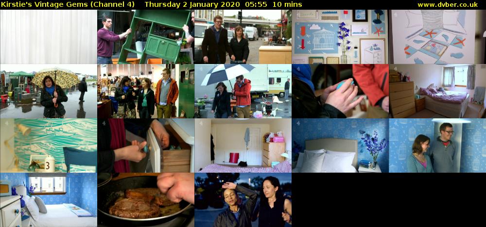 Kirstie's Vintage Gems (Channel 4) Thursday 2 January 2020 05:55 - 06:05