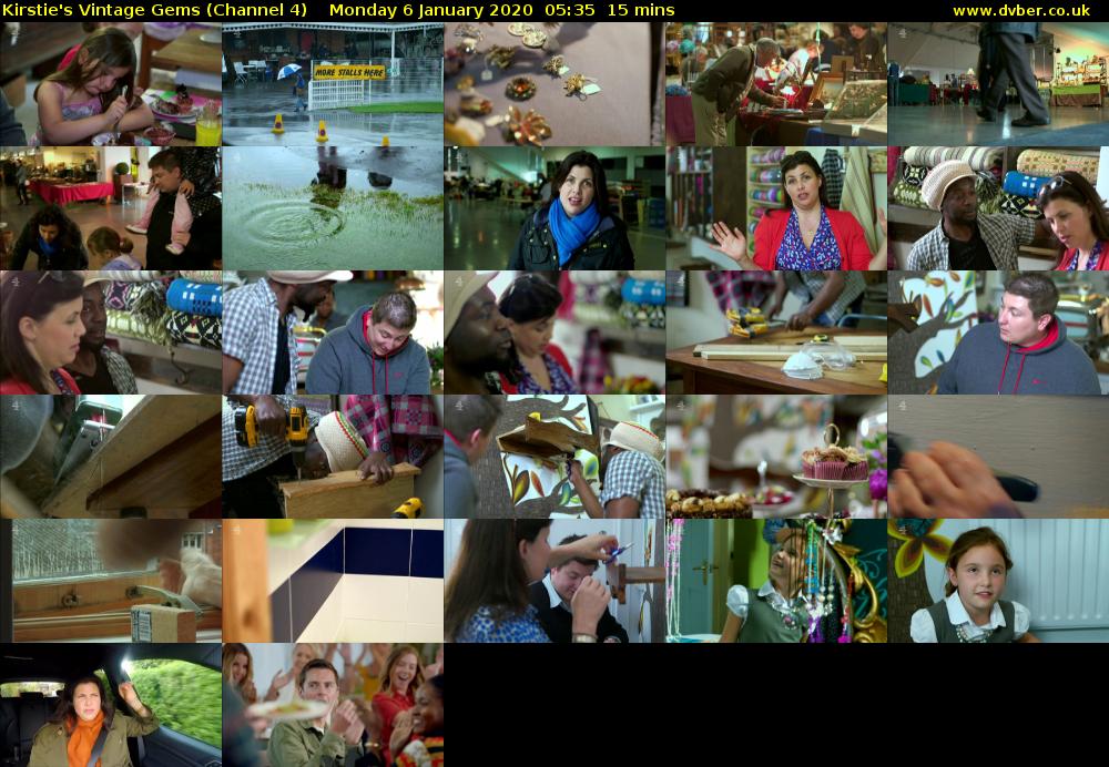 Kirstie's Vintage Gems (Channel 4) Monday 6 January 2020 05:35 - 05:50