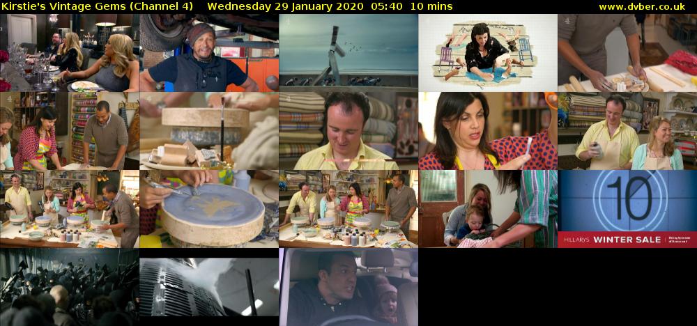Kirstie's Vintage Gems (Channel 4) Wednesday 29 January 2020 05:40 - 05:50