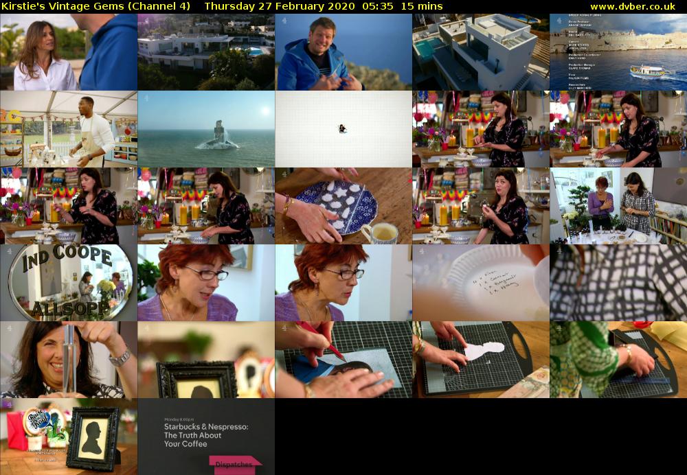 Kirstie's Vintage Gems (Channel 4) Thursday 27 February 2020 05:35 - 05:50