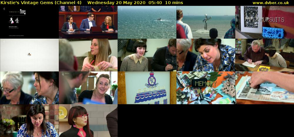 Kirstie's Vintage Gems (Channel 4) Wednesday 20 May 2020 05:40 - 05:50