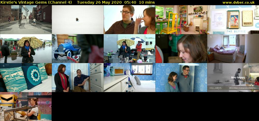Kirstie's Vintage Gems (Channel 4) Tuesday 26 May 2020 05:40 - 05:50
