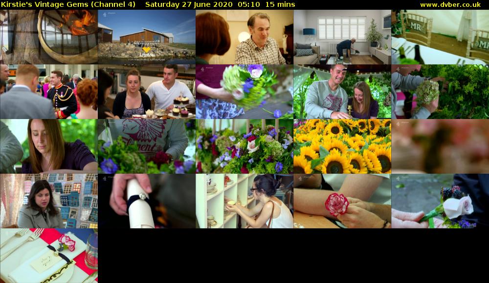 Kirstie's Vintage Gems (Channel 4) Saturday 27 June 2020 05:10 - 05:25