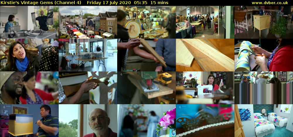 Kirstie's Vintage Gems (Channel 4) Friday 17 July 2020 05:35 - 05:50