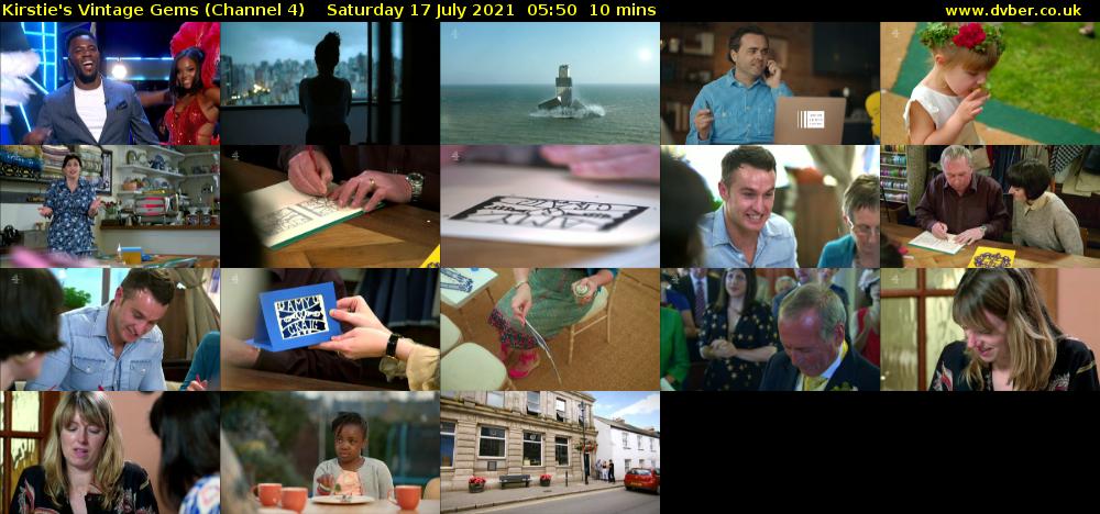 Kirstie's Vintage Gems (Channel 4) Saturday 17 July 2021 05:50 - 06:00