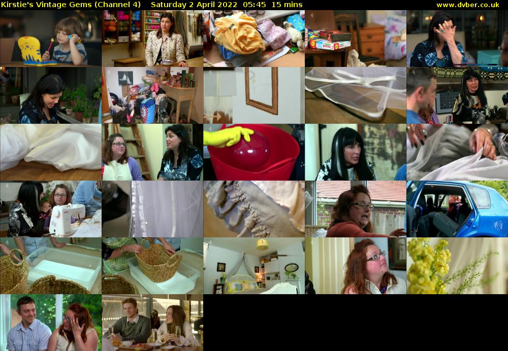 Kirstie's Vintage Gems (Channel 4) Saturday 2 April 2022 05:45 - 06:00