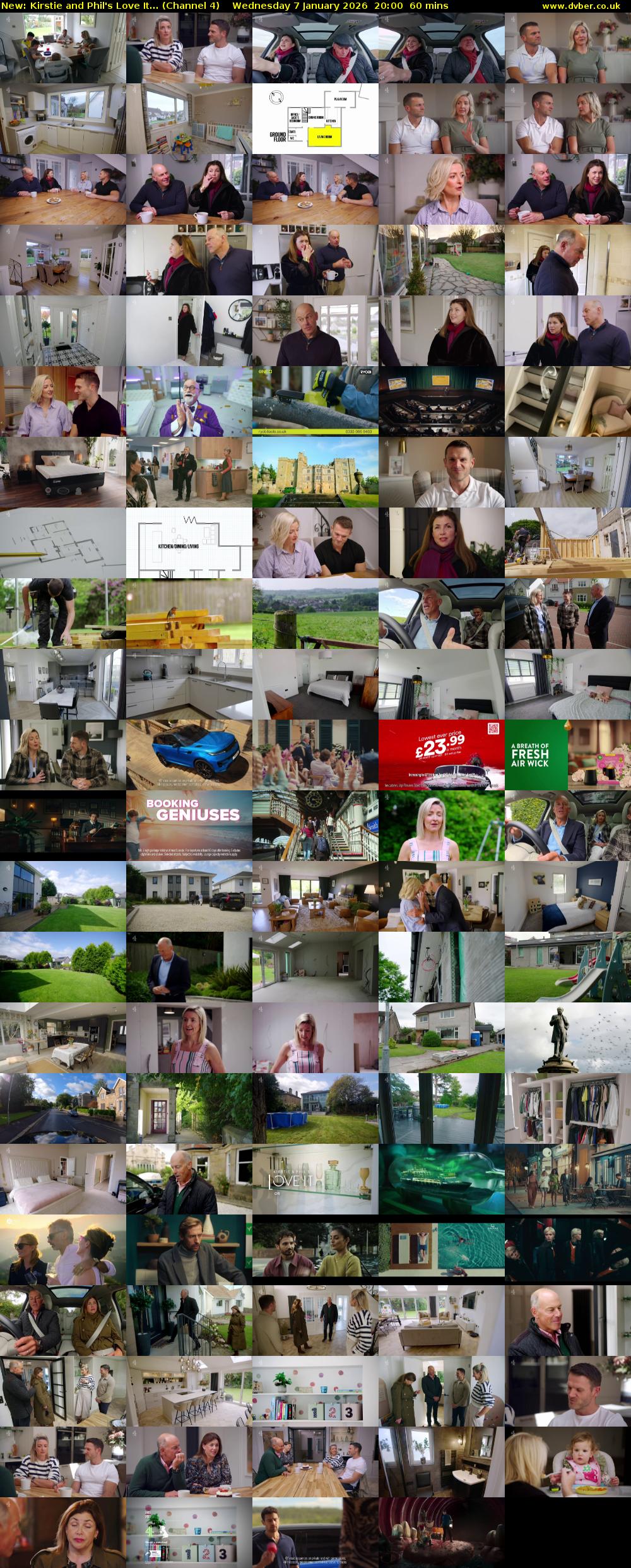 Kirstie and Phil's Love It... (Channel 4) Wednesday 7 January 2026 20:00 - 21:00