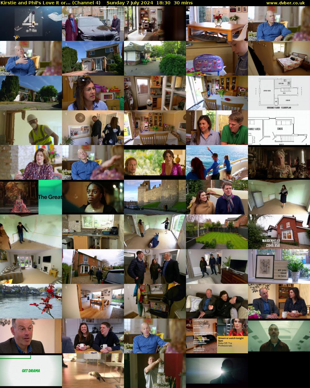 Kirstie and Phil's Love It or... (Channel 4) Sunday 7 July 2024 18:30 - 19:00