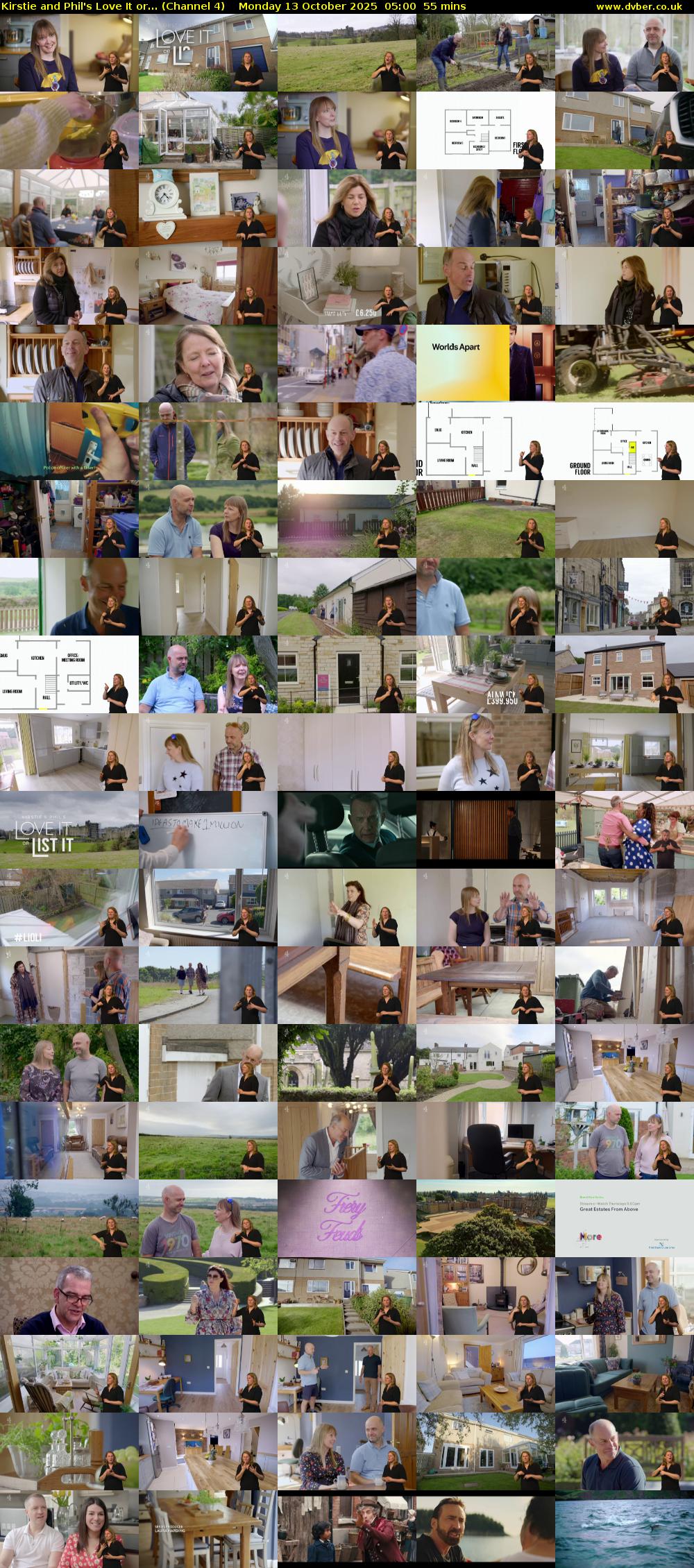 Kirstie and Phil's Love It or... (Channel 4) Monday 13 October 2025 05:00 - 05:55