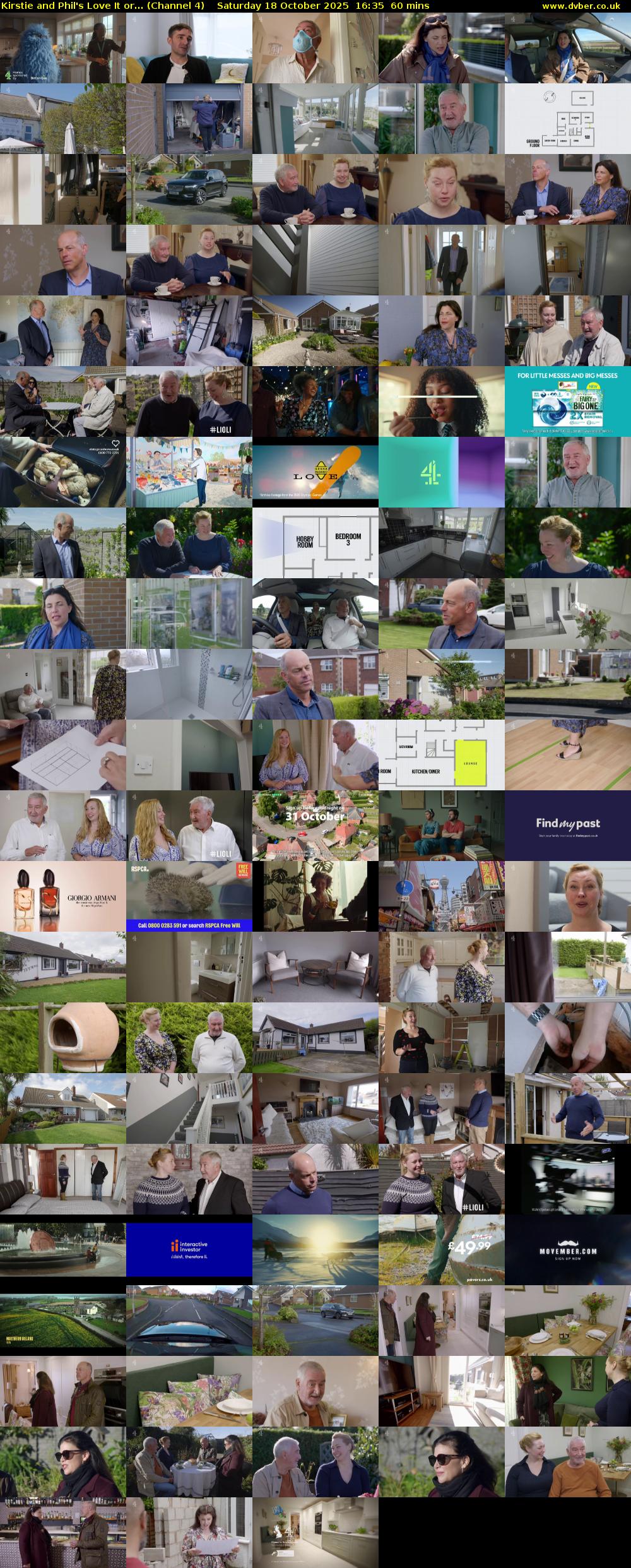 Kirstie and Phil's Love It or... (Channel 4) Saturday 18 October 2025 16:35 - 17:35