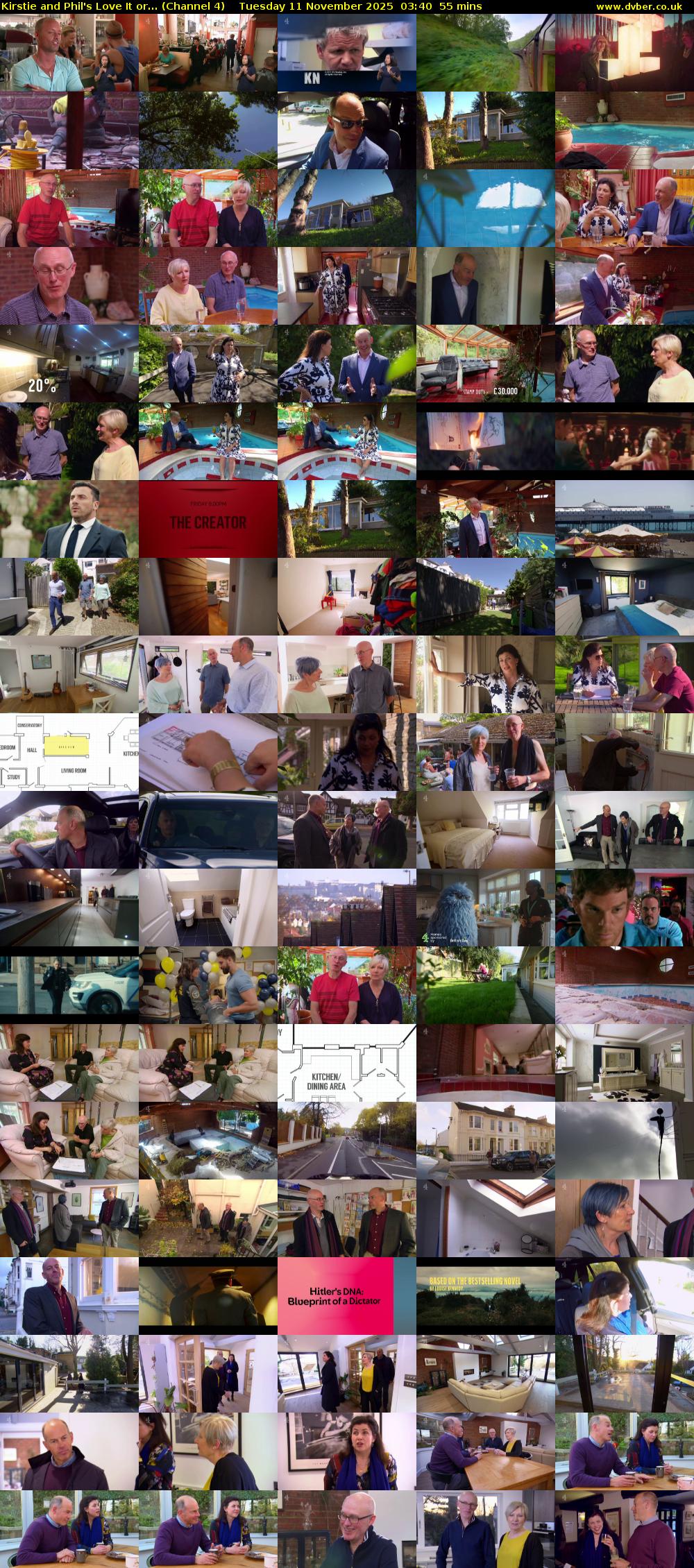 Kirstie and Phil's Love It or... (Channel 4) Tuesday 11 November 2025 03:40 - 04:35