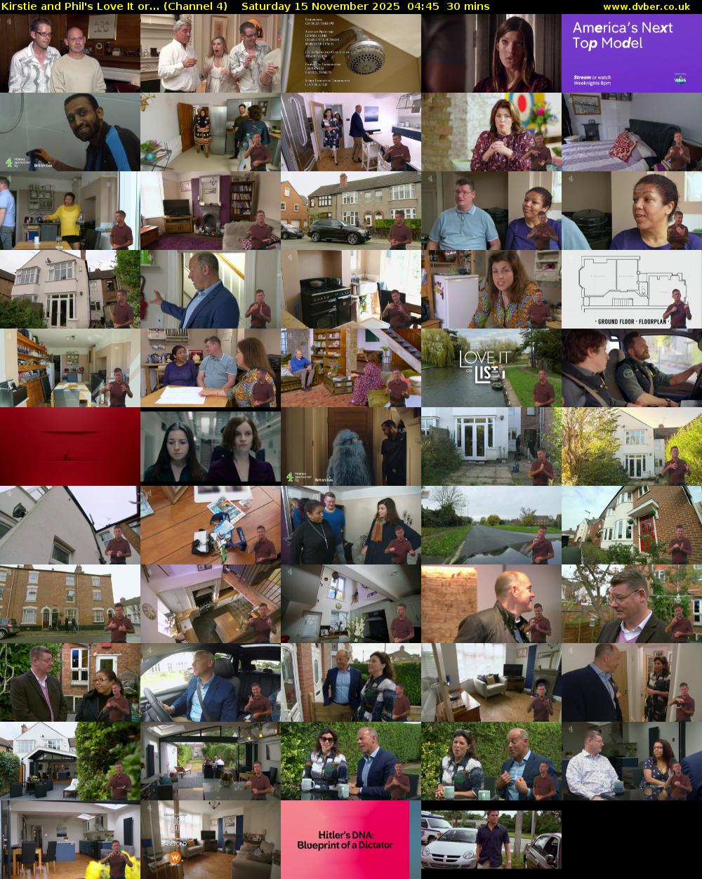 Kirstie and Phil's Love It or... (Channel 4) Saturday 15 November 2025 04:45 - 05:15