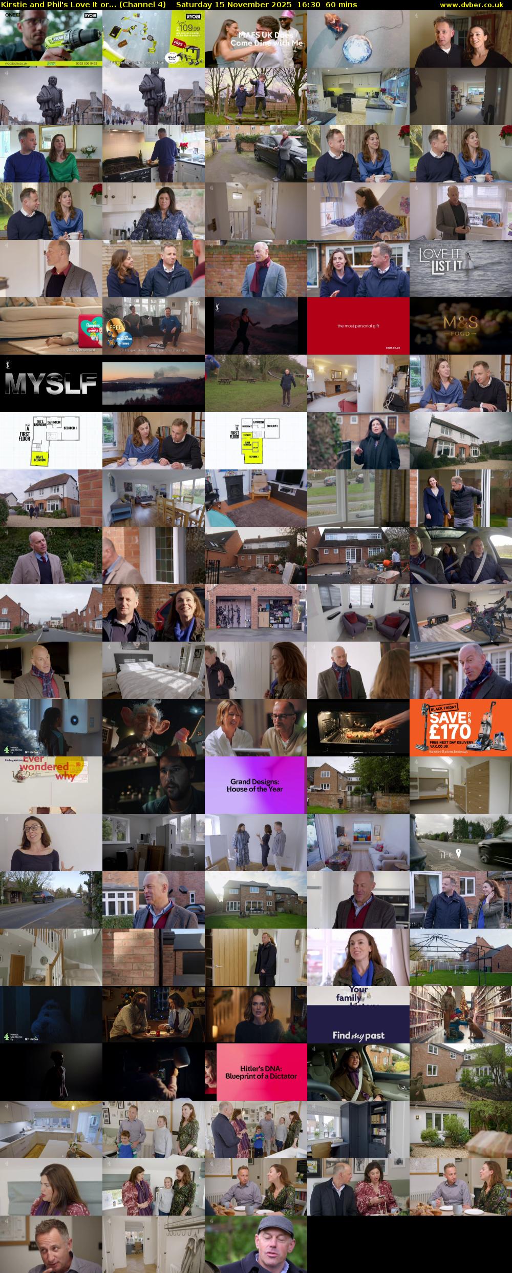 Kirstie and Phil's Love It or... (Channel 4) Saturday 15 November 2025 16:30 - 17:30