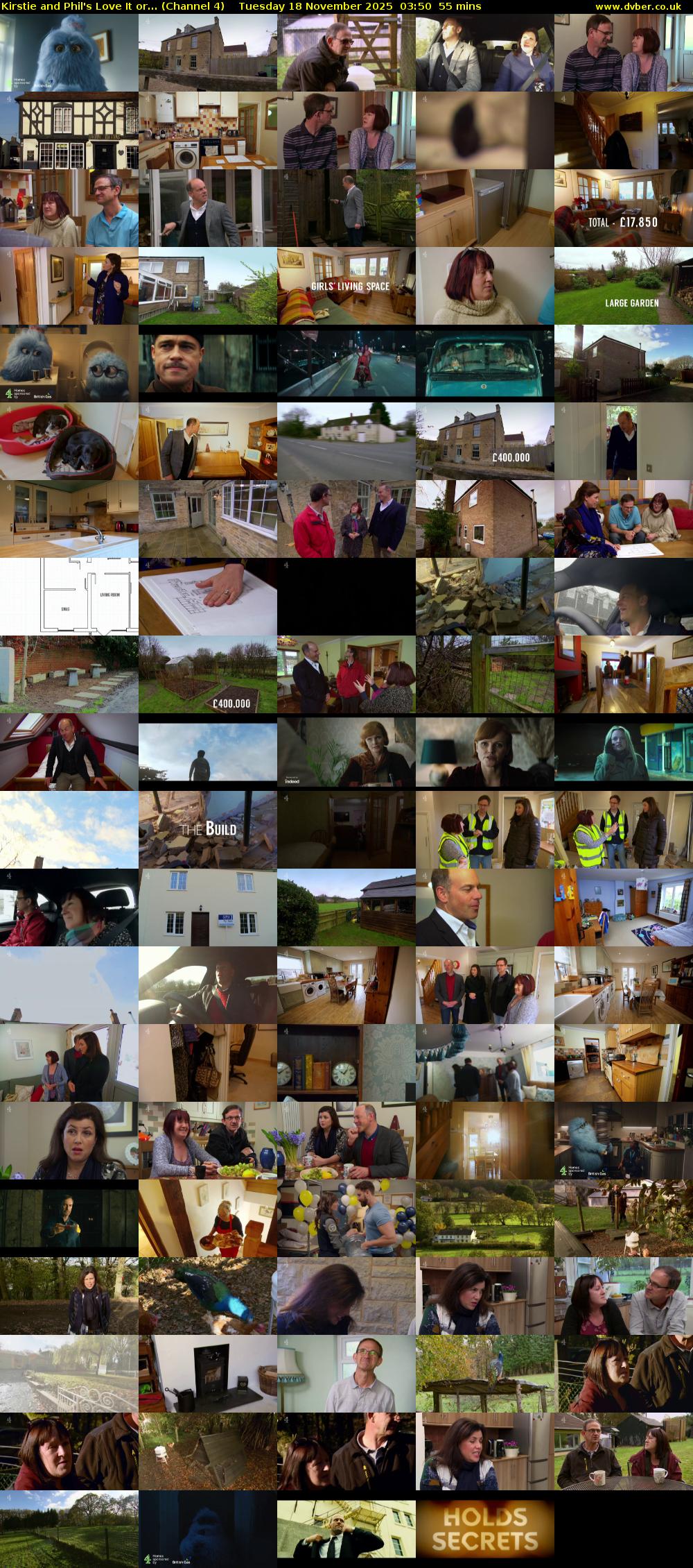 Kirstie and Phil's Love It or... (Channel 4) Tuesday 18 November 2025 03:50 - 04:45