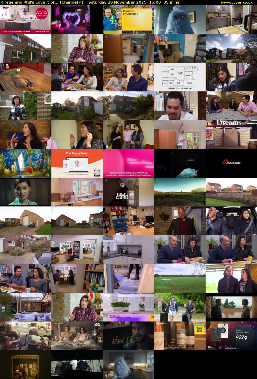 Kirstie and Phil's Love It or... (Channel 4) Saturday 29 November 2025 15:00 - 15:35