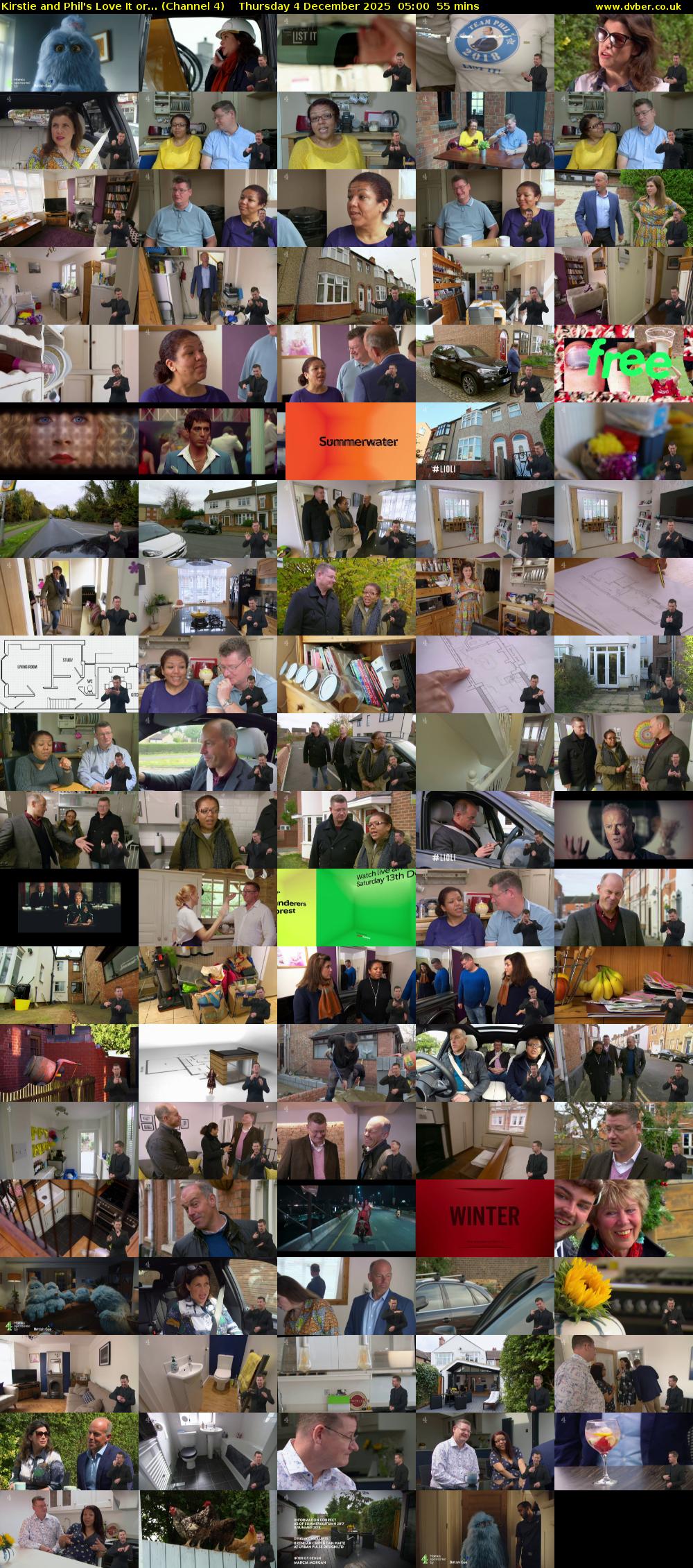 Kirstie and Phil's Love It or... (Channel 4) Thursday 4 December 2025 05:00 - 05:55