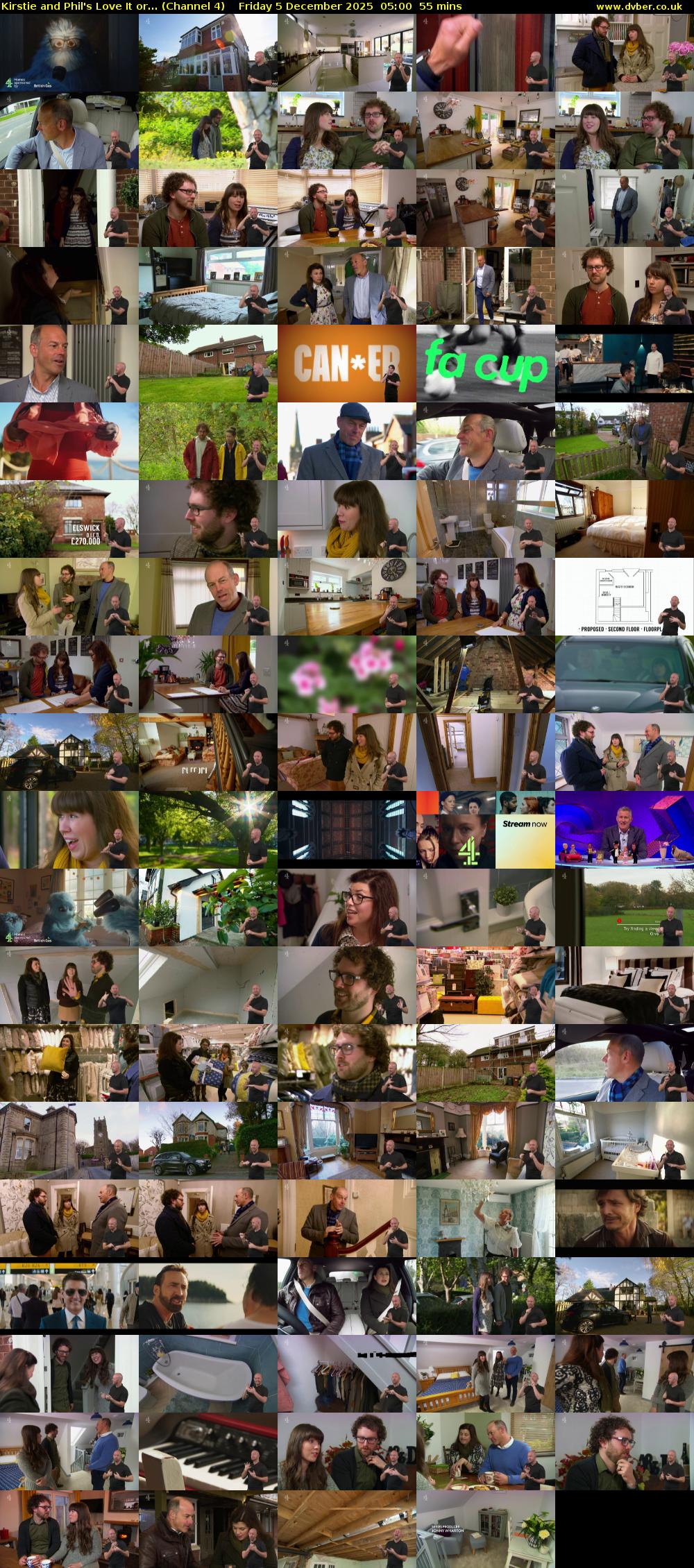 Kirstie and Phil's Love It or... (Channel 4) Friday 5 December 2025 05:00 - 05:55