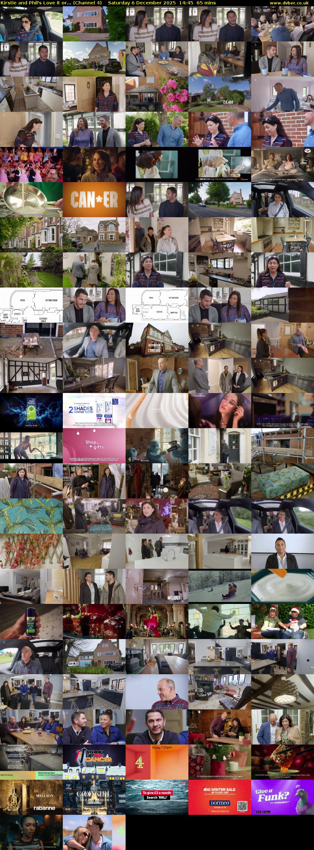 Kirstie and Phil's Love It or... (Channel 4) Saturday 6 December 2025 14:45 - 15:50