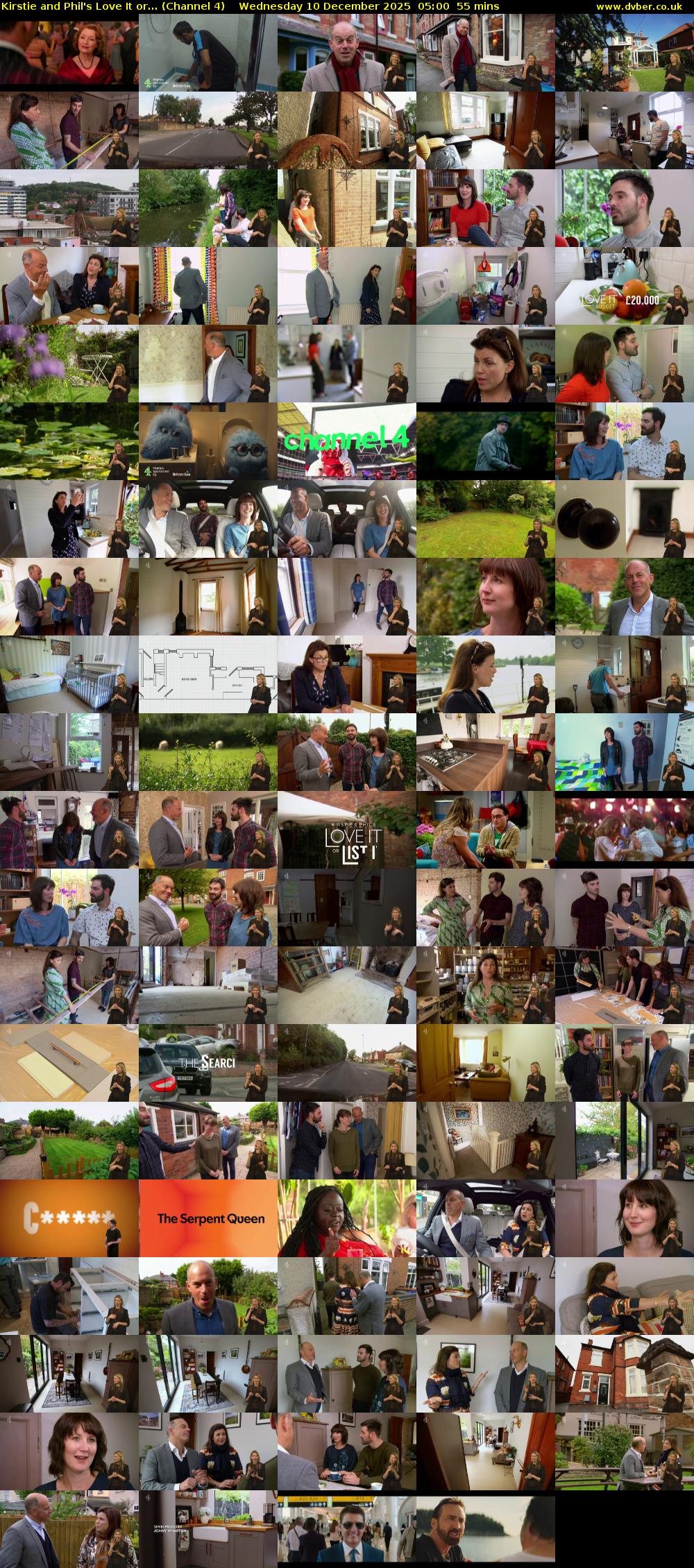 Kirstie and Phil's Love It or... (Channel 4) Wednesday 10 December 2025 05:00 - 05:55