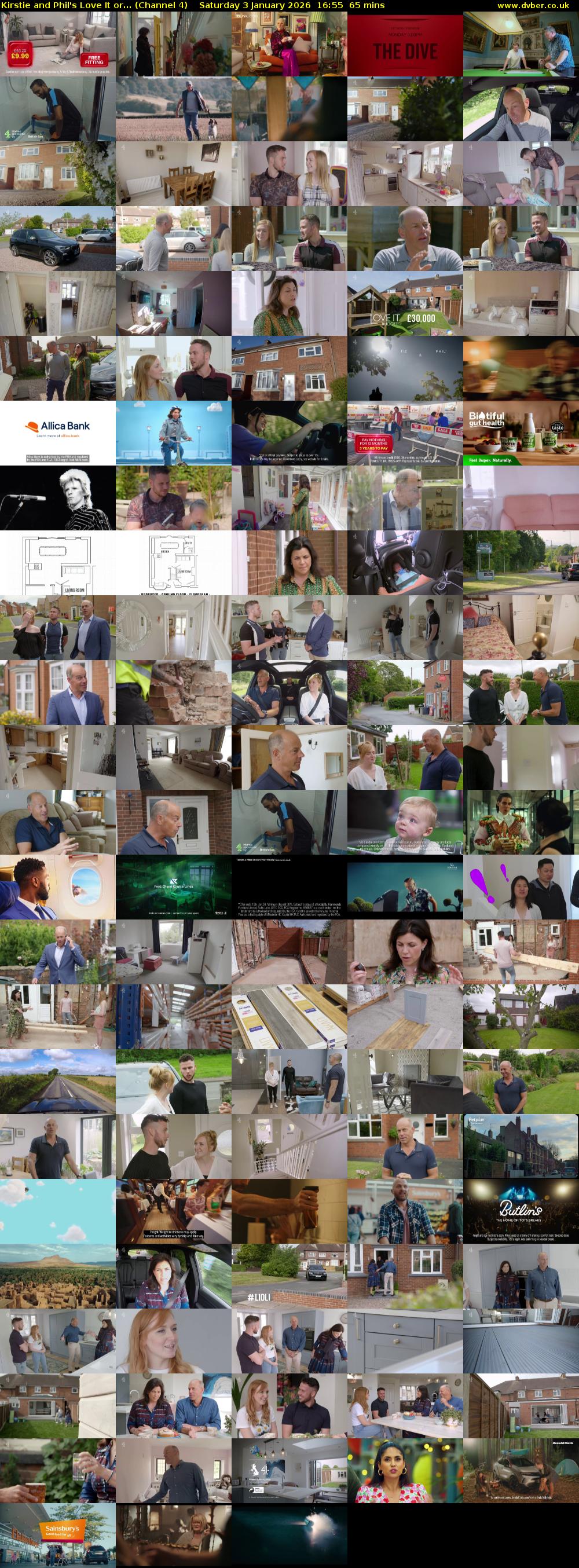 Kirstie and Phil's Love It or... (Channel 4) Saturday 3 January 2026 16:55 - 18:00