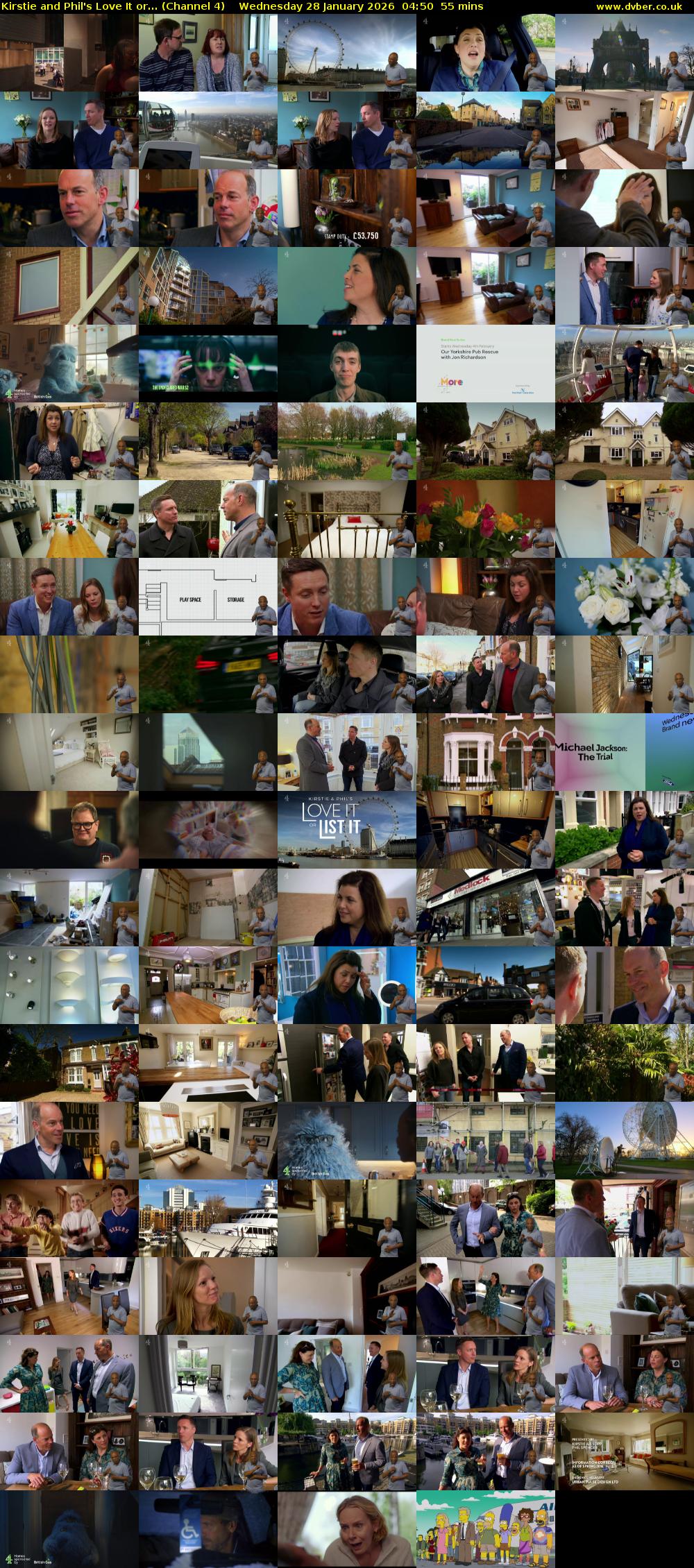 Kirstie and Phil's Love It or... (Channel 4) Wednesday 28 January 2026 04:50 - 05:45