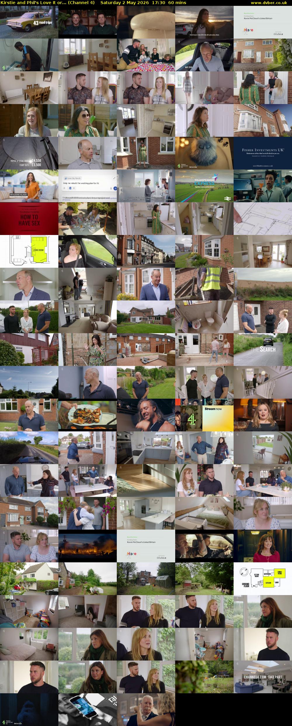 Kirstie and Phil's Love It or... (Channel 4) Saturday 2 May 2026 17:30 - 18:30