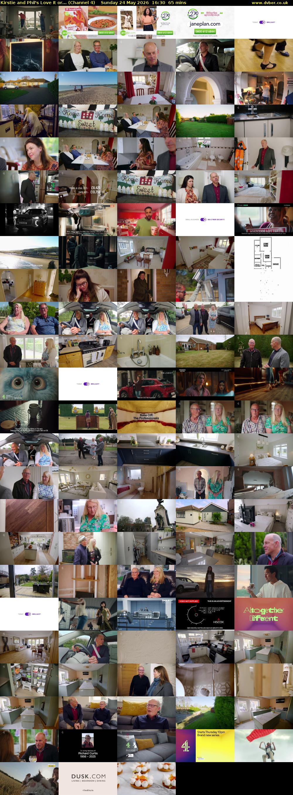 Kirstie and Phil's Love It or... (Channel 4) Sunday 24 May 2026 16:30 - 17:35