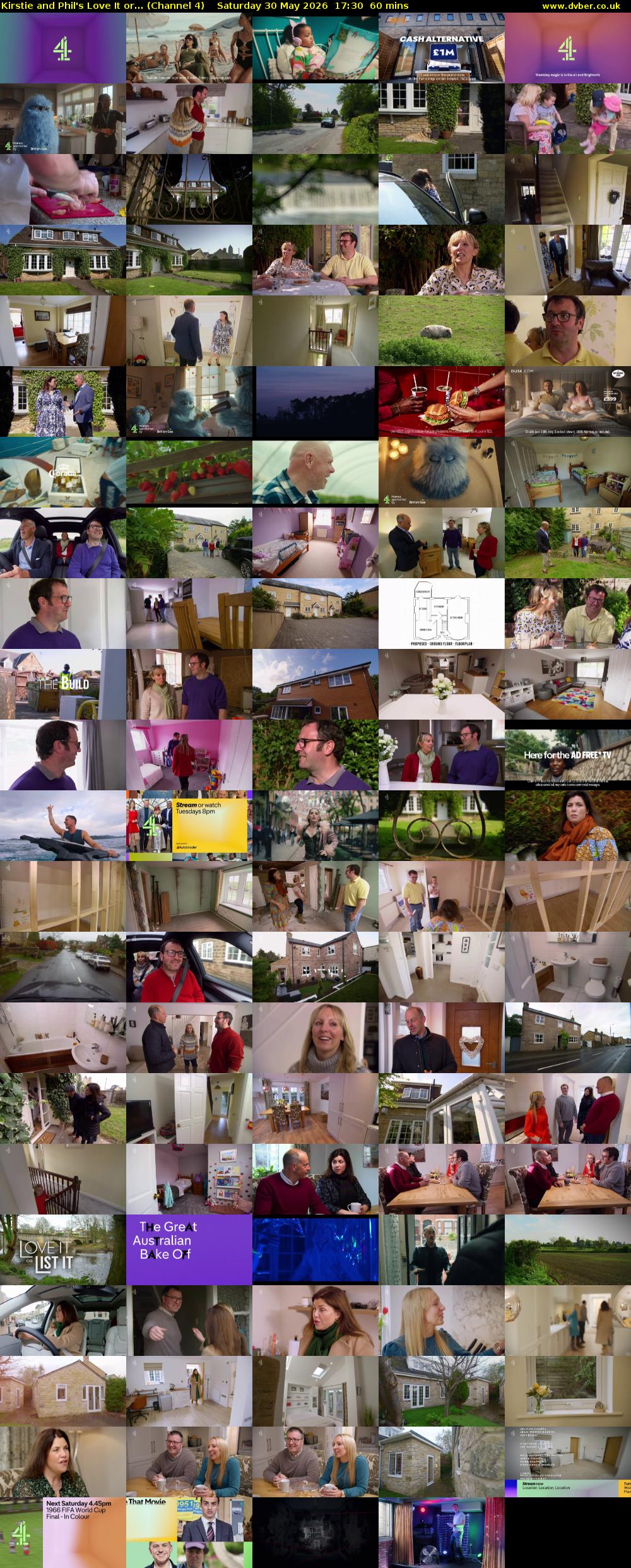 Kirstie and Phil's Love It or... (Channel 4) Saturday 30 May 2026 17:30 - 18:30