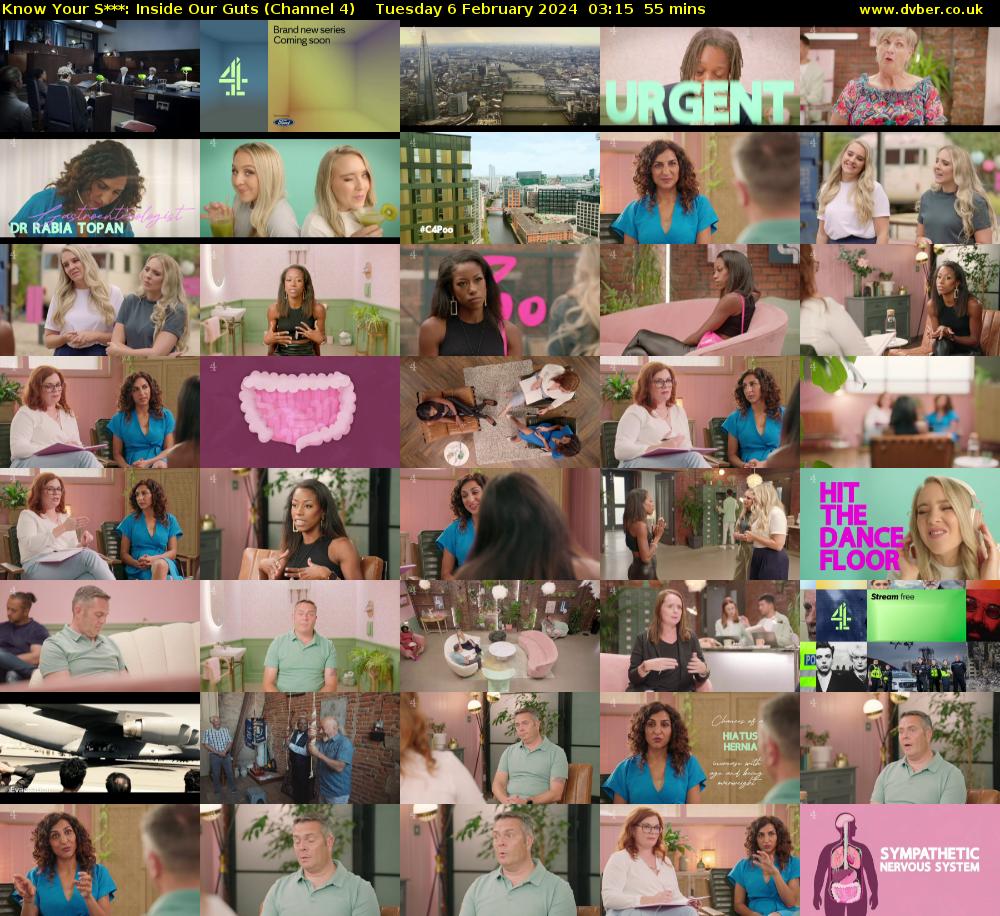 Know Your S***: Inside Our Guts (Channel 4) Tuesday 6 February 2024 03:15 - 04:10