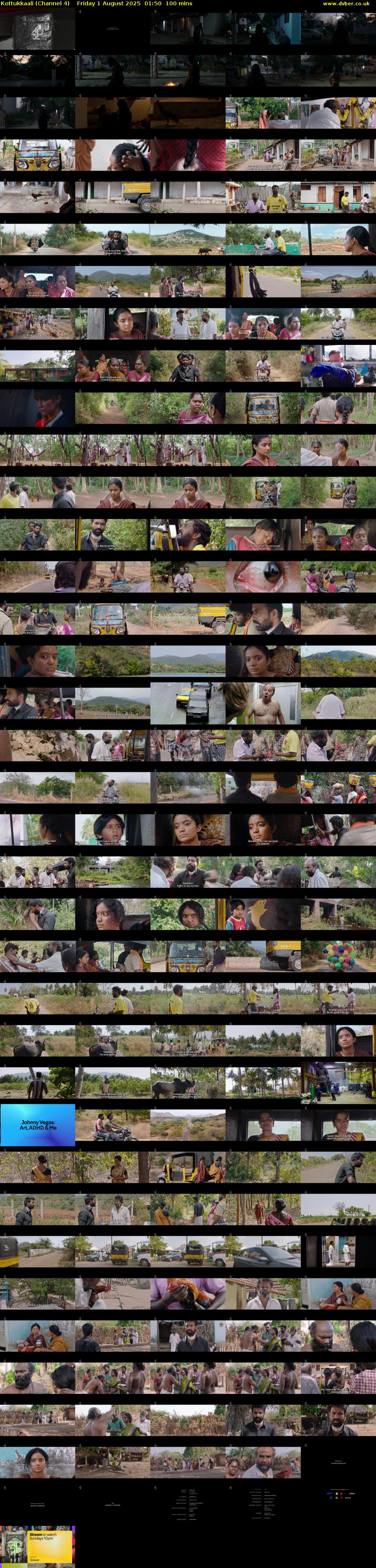 Kottukkaali (Channel 4) Friday 1 August 2025 01:50 - 03:30