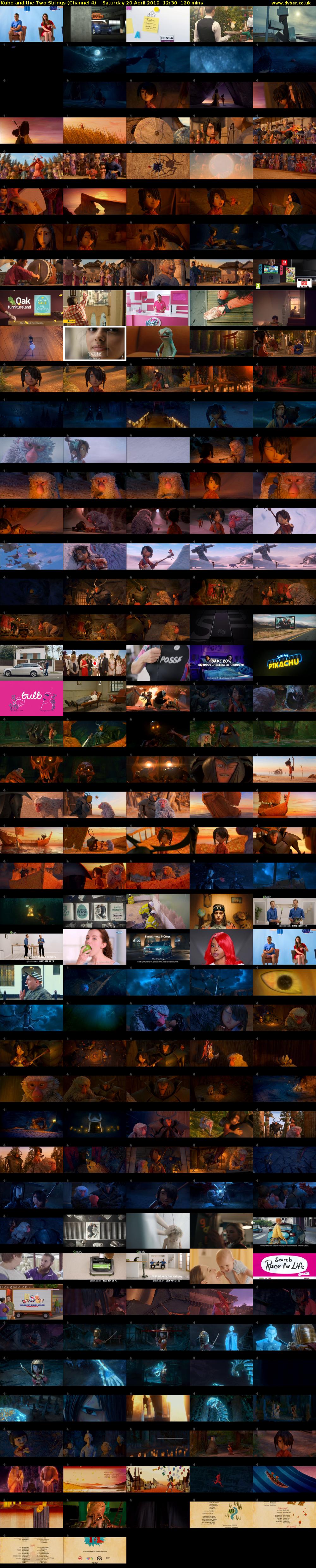 Kubo and the Two Strings (Channel 4) Saturday 20 April 2019 12:30 - 14:30