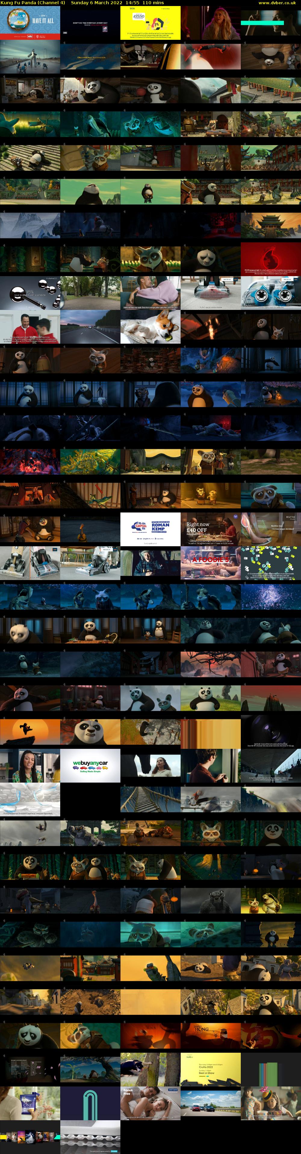 Kung Fu Panda (Channel 4) Sunday 6 March 2022 14:55 - 16:45