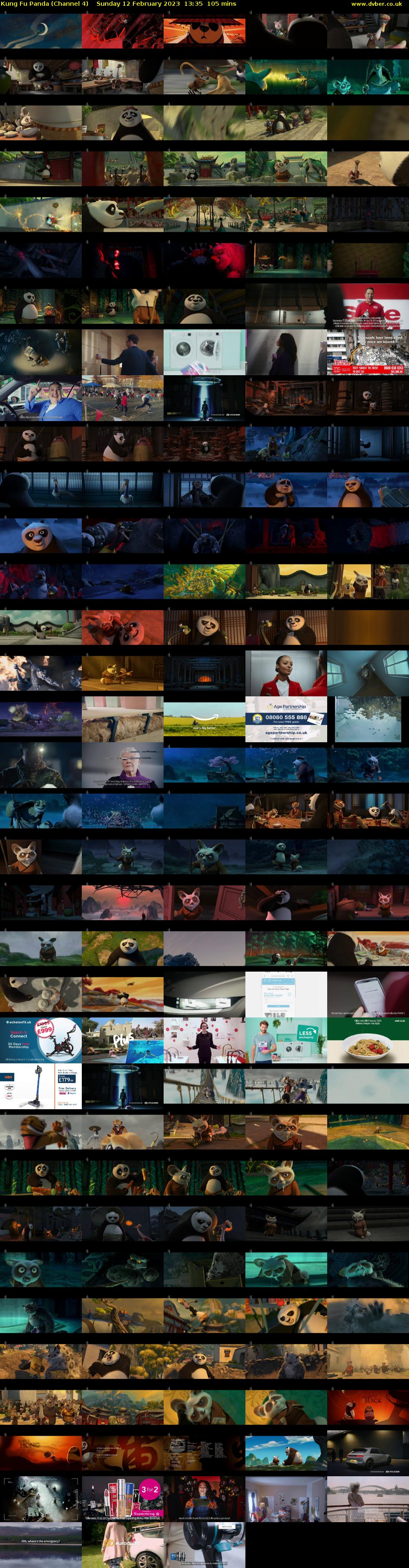 Kung Fu Panda (Channel 4) Sunday 12 February 2023 13:35 - 15:20