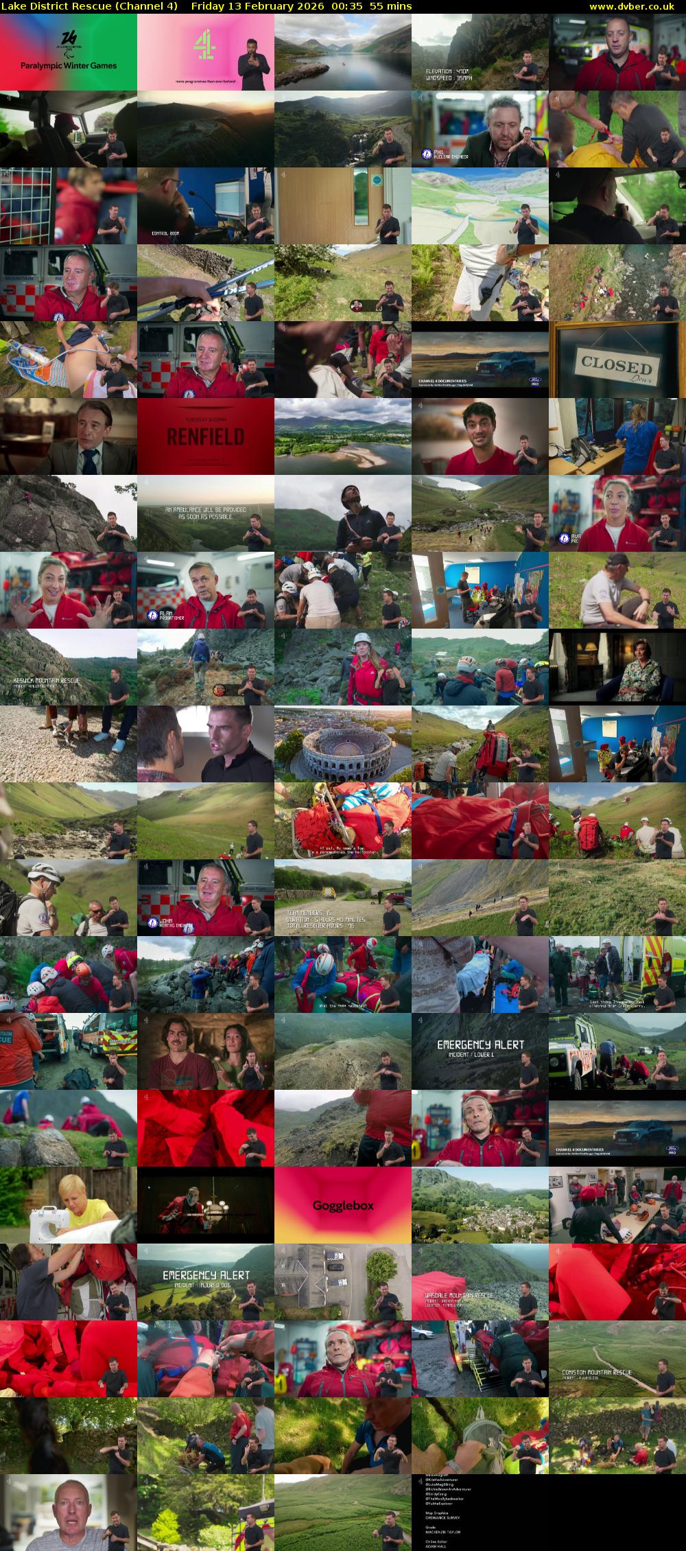 Lake District Rescue (Channel 4) Friday 13 February 2026 00:35 - 01:30