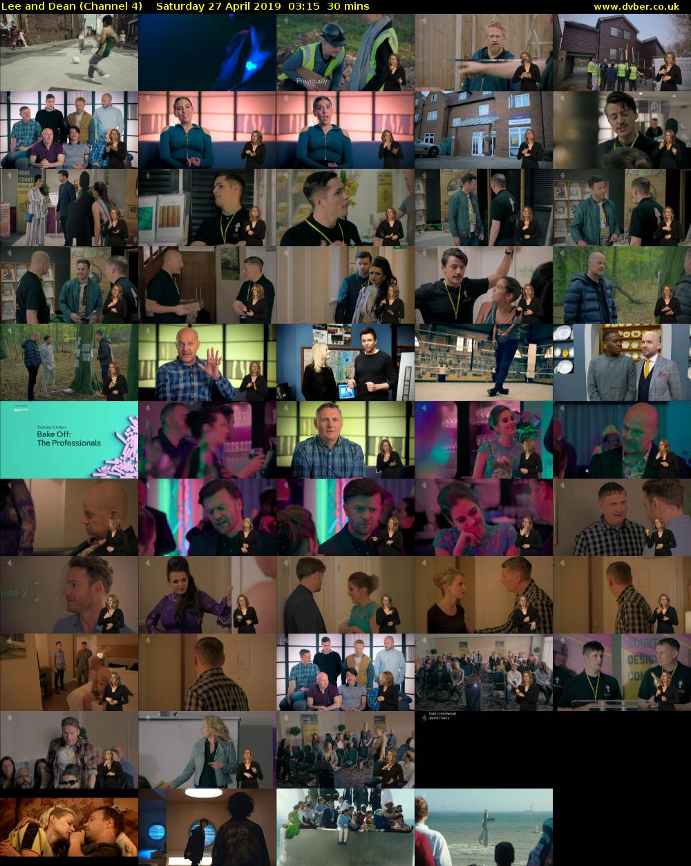 Lee and Dean (Channel 4) Saturday 27 April 2019 03:15 - 03:45